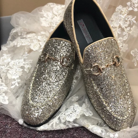 bravo | Shoes | Sparking Gold Loafer With Buckle | Poshmark display picture 2